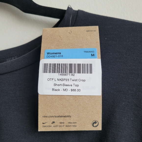 NIKE Orangetheory Twisted Front Crop Tee - Picture 2 of 6